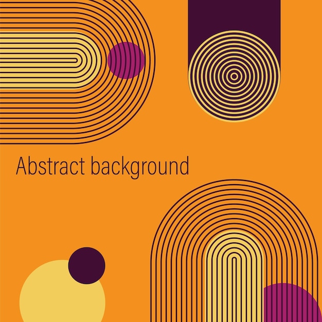 abstract background in retro style with geometric shapes