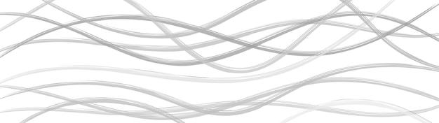 Abstract background of wavy intertwining lines gray on white