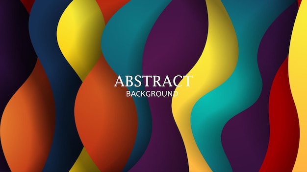 Abstract background paper in purple yellow red blue and orange A4 abstract color 3d paper art