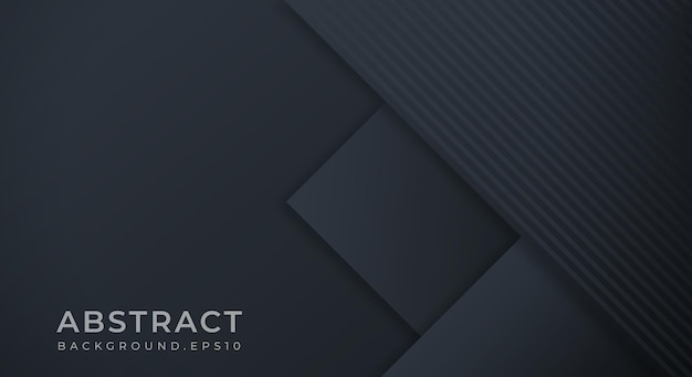 abstract background textured with dark black navy paper layers for poster banner