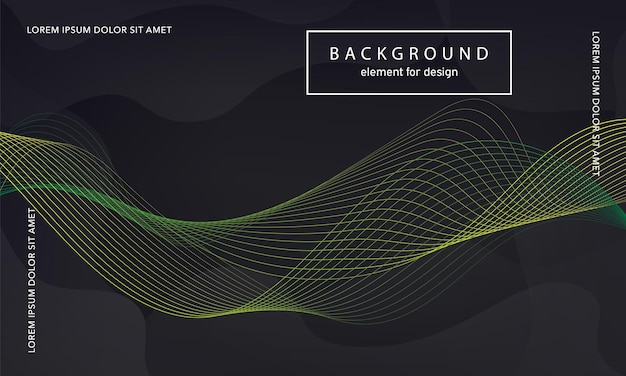 Abstract background Wave element for design poster Colorful shiny gradient lines
