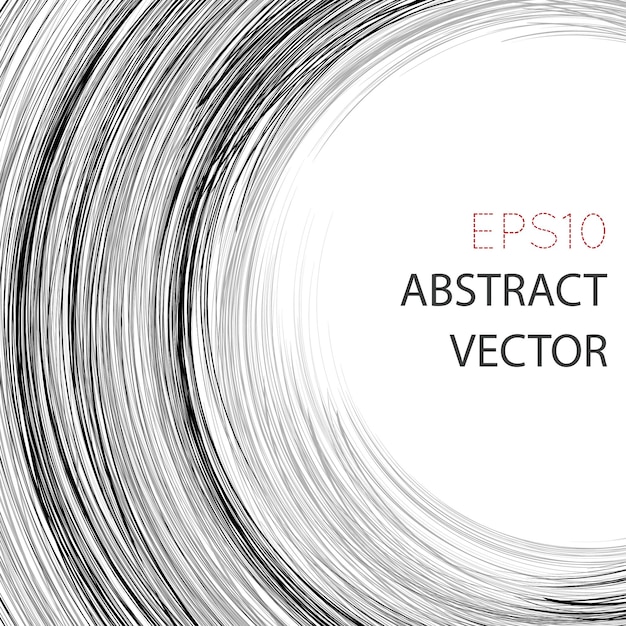 Abstract background with chaotic circle lines