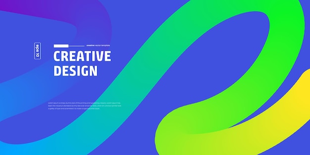 abstract background with color gradient line shapes abstract fluid wave ribbons vector illustration