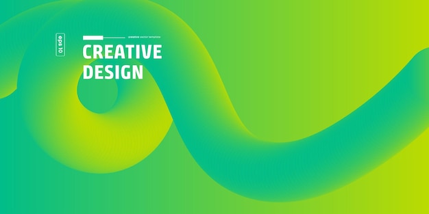 abstract background with color gradient line shapes abstract fluid wave ribbons vector illustration