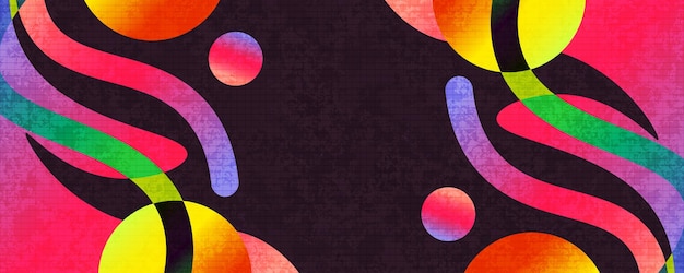 abstract background with colorful gradient shapes and texture effect vibrant and creative cover or banner design template
