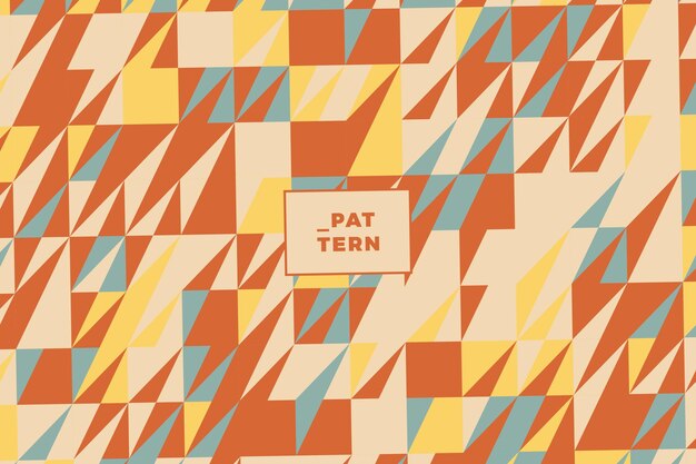 abstract background with geometric mosaic in warm retro color palette. vector vintage illustration