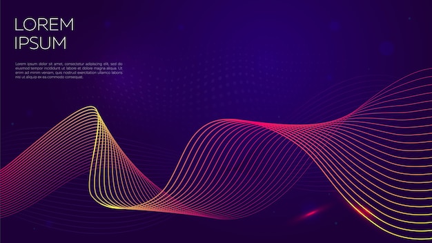 Abstract background with glowing lines For presentations websites videos banners advertisements
