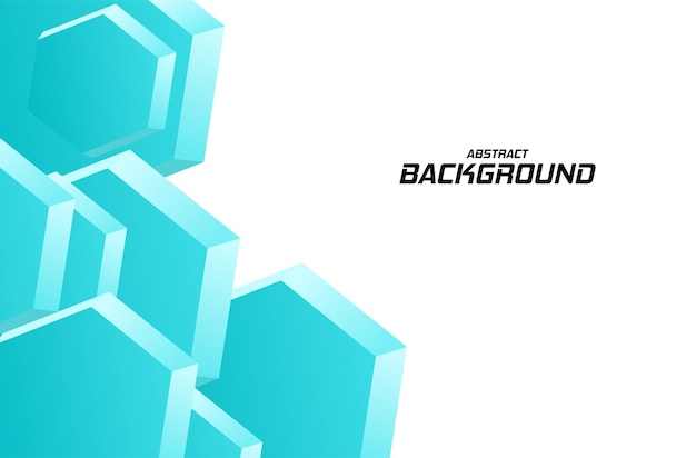 abstract background with multiple 3D looking hexagons