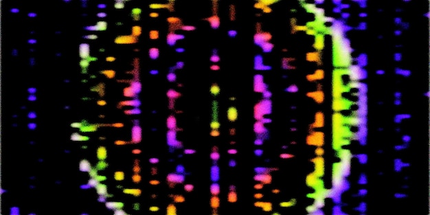 abstract background with pixelated lines of neon colors purple green yellow and orange vector art