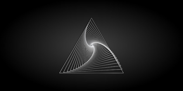 Abstract black and grey triangle background
