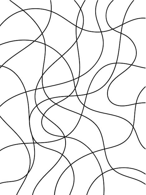 Abstract black and white wavy line pattern minimalistic design perfect for backgrounds