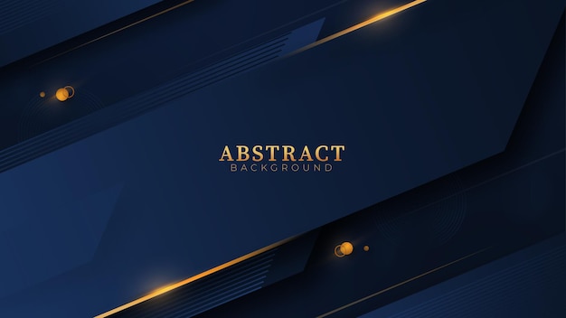 abstract blue and gold geomatric shapes background with line  overlap shap