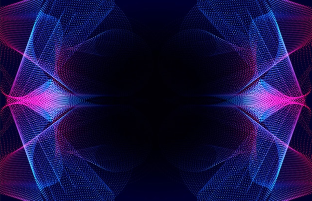 Abstract Blue and Pink Waves