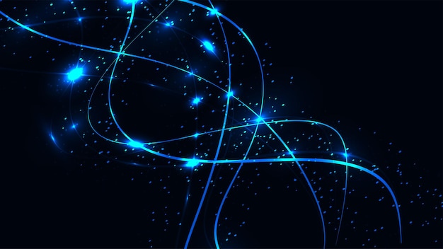 Abstract blue beautiful digital modern magical shiny electric energy laser neon texture with lines