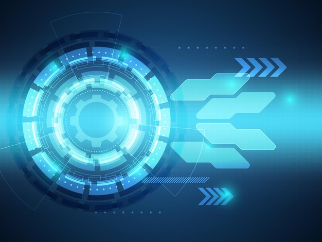 abstract blue futuristic cyber technology