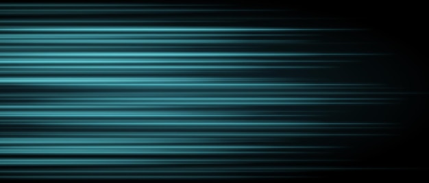Abstract blue laser beam Lighting effect Directional spotlight Light streaks fading into darkness on a black background creating a dynamic and abstract effect