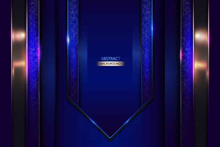 Abstract Blue Luxury Background with Geometric Accents