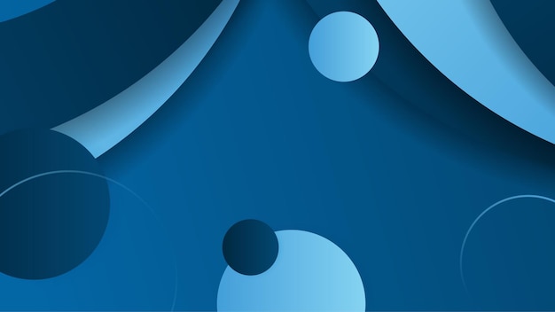 Abstract blue shapes background with wave paper cut style and modern technology geometric pattern Vector abstract graphic design banner pattern presentation background web template