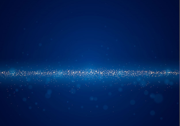 Abstract blurred background with light glare, bokeh and glowing particles.