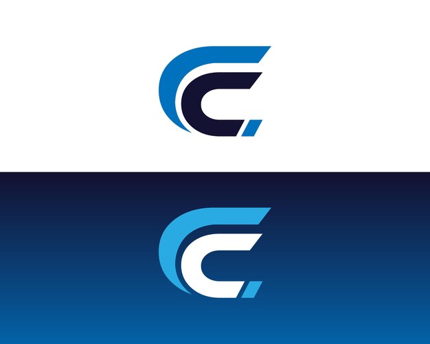 Abstract CC Letter Initial Logo Icon Design Vector Template