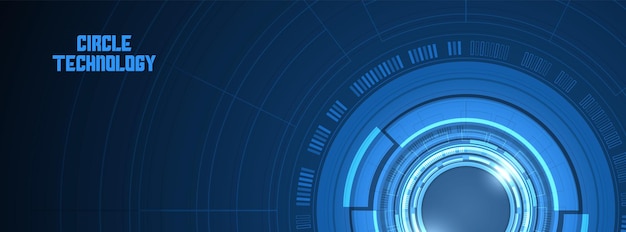 abstract circle digital background lens technology overlap layer light effect design concept