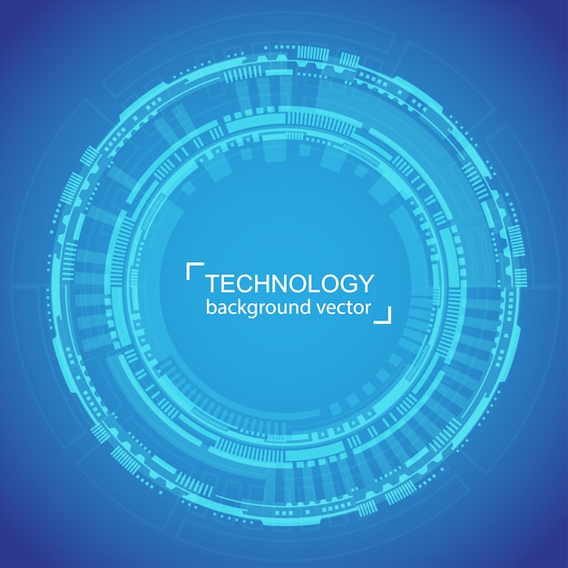 Abstract circle technology blue Background