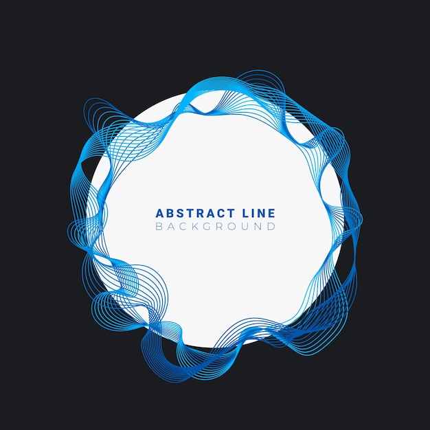 Abstract circles lines round frame design isolated