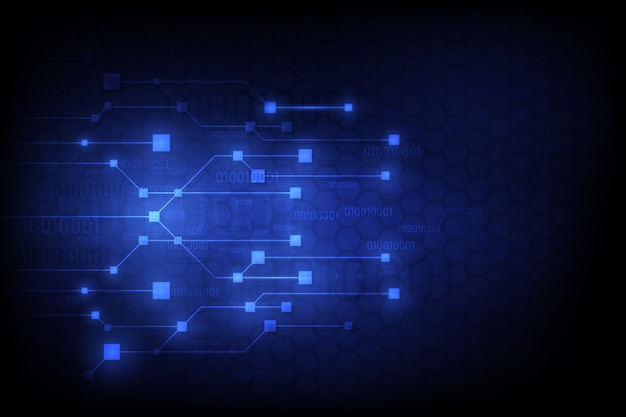 Abstract circuit networking blockchain concept background