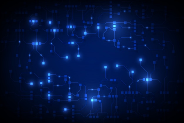 Abstract circuit networking blockchain concept background