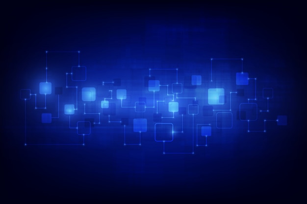 Abstract circuit networking blockchain concept background
