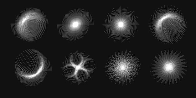 Abstract Circular Geometric Shape Lines Circle Design Round Dynamic Shape Spiral Vector