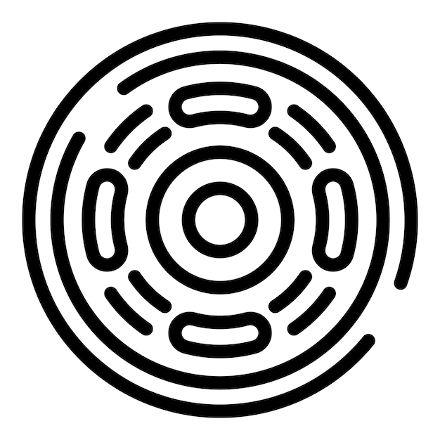 Abstract circular maze line art