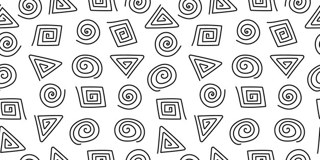 abstract color background geometric pattern shapes spiral circle seamless background vector texture