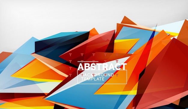 abstract color triangles geometric background mosaic triangular low poly style