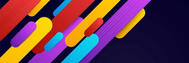 Abstract colorful banner background Color gradient abstract background with dynamic wave line effect Vector abstract graphic design banner pattern background web template