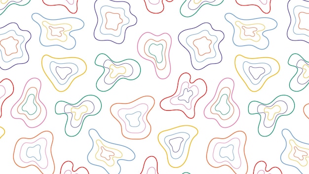 Abstract colorful blotch shape pattern Modern pattern vector illustration