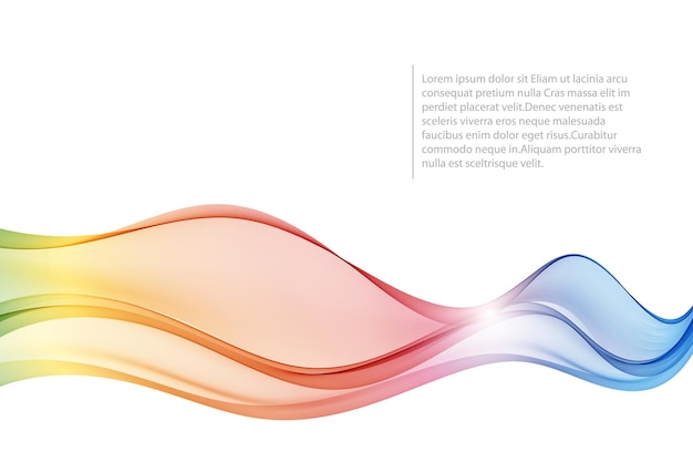 Abstract colorful flow poster Fluid waveformColored waves on a dark background