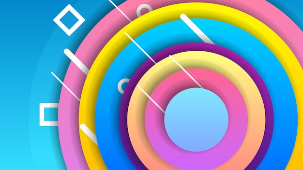 abstract colorful gradient background with color geometric figures. different shapes and white line