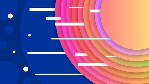 abstract colorful gradient background with color geometric figures. different shapes and white line