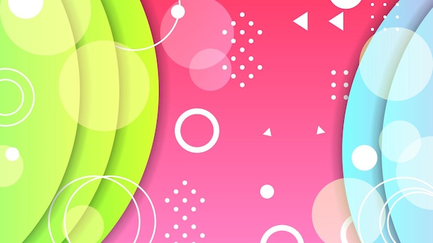 abstract colorful gradient background with color geometric figures. different shapes and white line