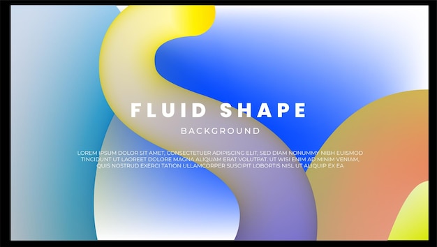 abstract colorful gradient fluid shape background vector design