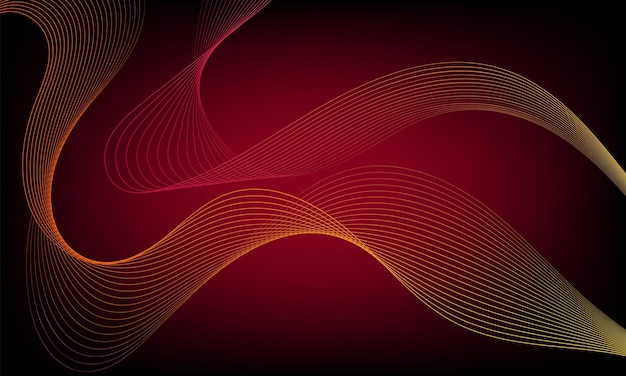 Abstract Colorful shiny wave with lines