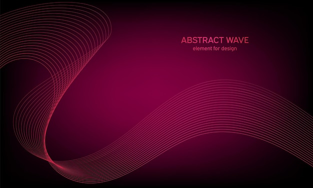 Abstract Colorful shiny wave with lines