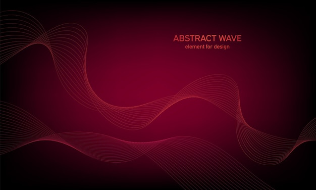 Abstract Colorful shiny wave with lines