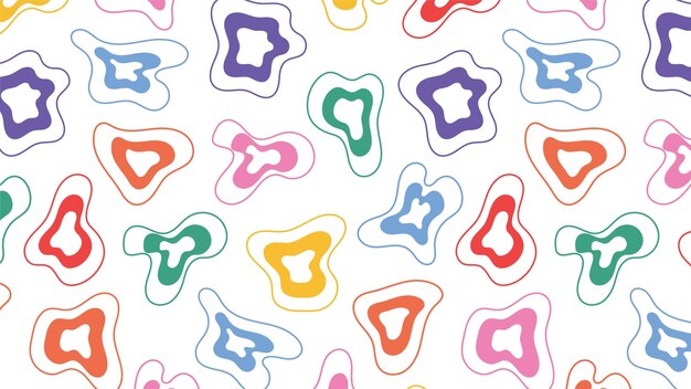 Abstract colorful wavy shape pattern vector illustration