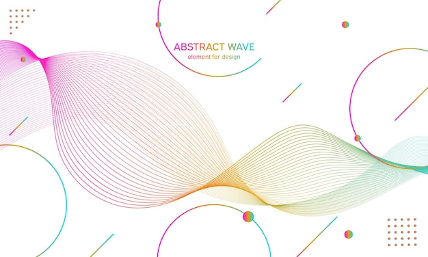 abstract colorfull wave element for design.