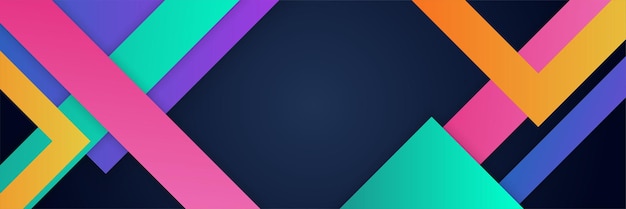 Abstract colourful colorful banner vector technology background for design brochure website flyer Geometric colourful colorful wallpaper for poster certificate presentation landing page