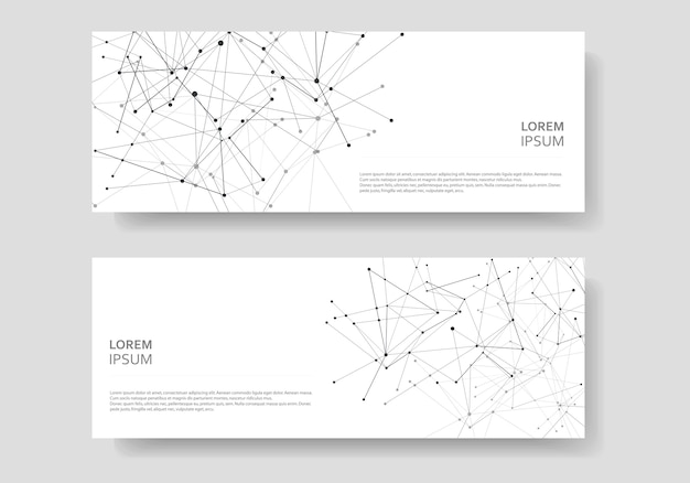 abstract cover  templates modern geometric background with connected lines and dots