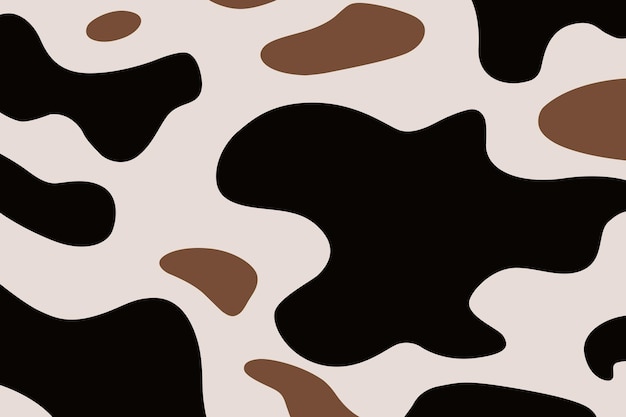 Abstract cow skin texture or cow print pattern vector repeat pattern design