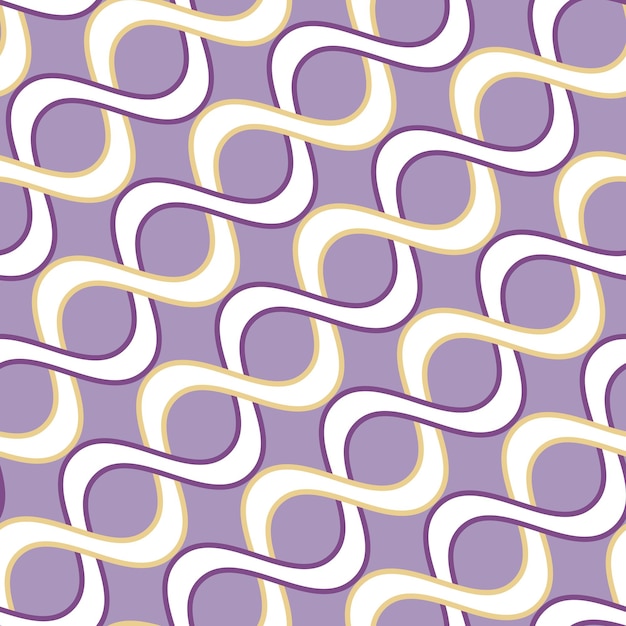 Abstract Diagonal Swirl Stripes Wavy Lines Seamless Vector Pattern Retro Minimal Design Perfect